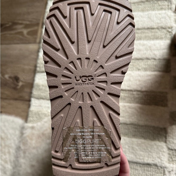 UGG Cream Mini Bailey Bow Boots - Picture 6 of 10